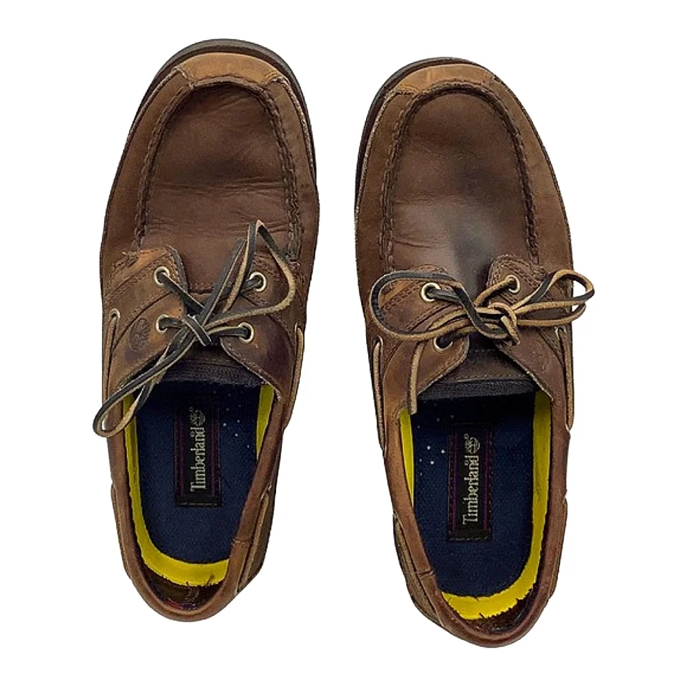 Timberland 71024 Brown Leather Loafer Boat Shoe, Size 9